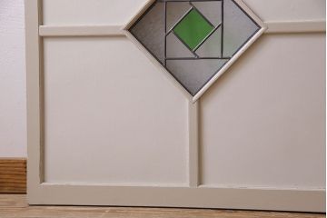ペイント建具　優しい色合いが素敵な引き戸2枚セット(窓、仕切り戸)(R-026224)