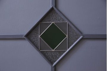 ペイント建具　シックな色合いが素敵な引き戸2枚セット(窓、仕切り戸)(R-026225)