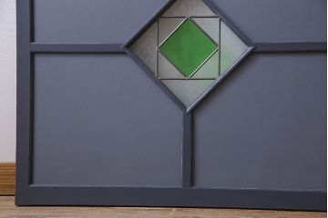ペイント建具　シックな色合いが素敵な引き戸2枚セット(窓、仕切り戸)(R-026225)