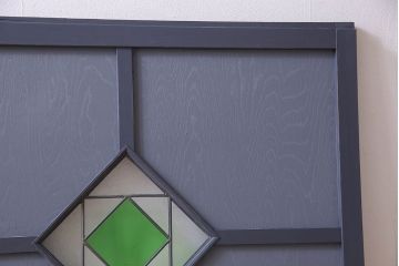ペイント建具　シックな色合いが素敵な引き戸2枚セット(窓、仕切り戸)(R-026225)