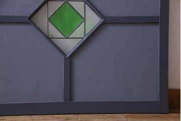 ペイント建具　シックな色合いが素敵な引き戸2枚セット(窓、仕切り戸)(R-026225)