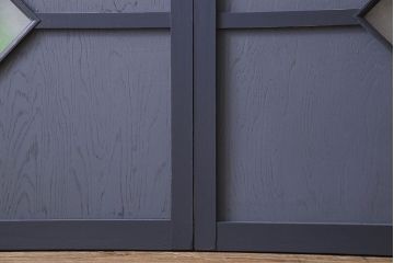 ペイント建具　シックな色合いが素敵な引き戸2枚セット(窓、仕切り戸)(R-026225)