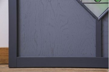 ペイント建具　シックな色合いが素敵な引き戸2枚セット(窓、仕切り戸)(R-026225)
