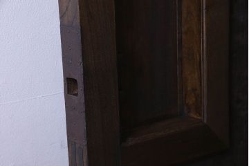 和製アンティーク　明治大正期　ガラス入り蔵戸(引き戸、建具、玄関戸)