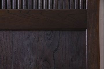 和製アンティーク　明治大正期　ガラス入り蔵戸(引き戸、建具、玄関戸)