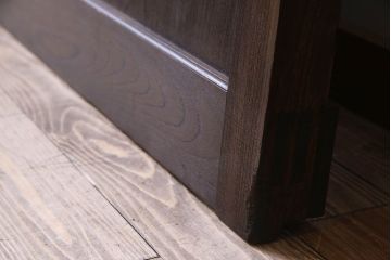 和製アンティーク　明治大正期　ガラス入り蔵戸(引き戸、建具、玄関戸)