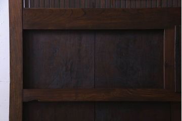 和製アンティーク　明治大正期　ガラス入り蔵戸(引き戸、建具、玄関戸)