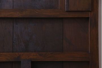 和製アンティーク　明治大正期　ガラス入り蔵戸(引き戸、建具、玄関戸)