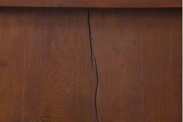 レトロ家具　レトロ　カバ材　木の質感が味わい深いソファベンチ(アームソファ、3人掛けソファ、長椅子)