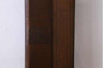 和製アンティーク　腰板ケヤキ材　味わいのある木味のガラス戸(引き戸)4枚組