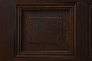 和製アンティーク　腰板ケヤキ材　味わいのある木味のガラス戸(引き戸)4枚組