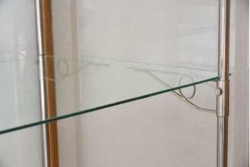 レトロ家具　昭和レトロ　大型　ナラ材　温かみのある雰囲気のガラスショーケース(飾り棚、陳列棚)