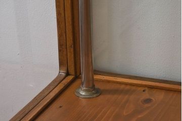 レトロ家具　昭和レトロ　大型　ナラ材　温かみのある雰囲気のガラスショーケース(飾り棚、陳列棚)