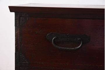 アンティーク家具　和製アンティーク　和モダンな箪笥ローボード(衣装箪笥、引き出し、ローチェスト)