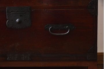 アンティーク家具　和製アンティーク　和モダンな箪笥ローボード(衣装箪笥、引き出し、ローチェスト)