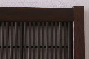 【I様ご成約済み】和製アンティーク　細かな格子のデザインが美しい裏障子付き格子戸(建具、引き戸)4枚セット