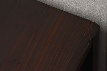レトロ家具　和製アンティーク　レトロガラス入り!小振りな収納棚(戸棚、食器棚)
