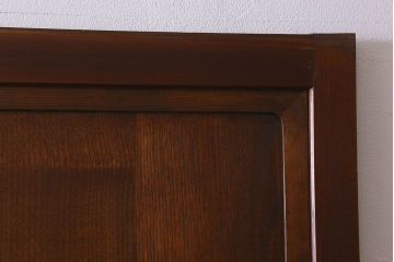 和製アンティーク　美しい組子が目を惹く格子帯戸(引き戸、建具、ガラス帯戸)4枚セット