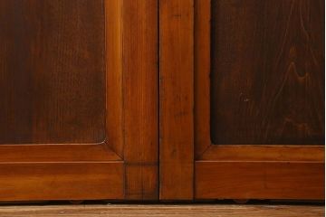 和製アンティーク　美しい組子が目を惹く格子帯戸(引き戸、建具、ガラス帯戸)4枚セット