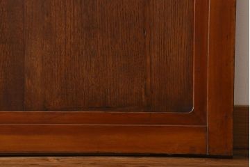 和製アンティーク　美しい組子が目を惹く格子帯戸(引き戸、建具、ガラス帯戸)4枚セット
