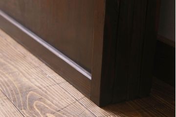【I様ご成約済み】和製アンティーク　古い木の裏障子付き格子戸(引き戸、建具)4枚セット