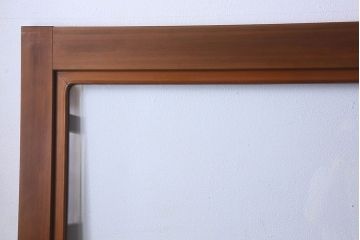 和製アンティーク　腰板ケヤキ材　上品なガラス戸(引き戸、建具)4枚セット