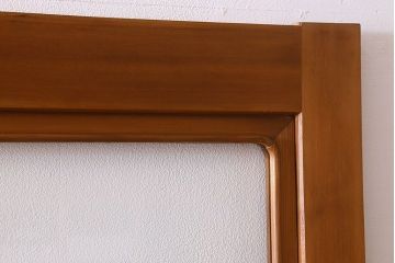 和製アンティーク　腰板ケヤキ材　上品なガラス戸(引き戸、建具)4枚セット