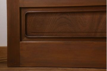 和製アンティーク　腰板ケヤキ材　上品なガラス戸(引き戸、建具)4枚セット