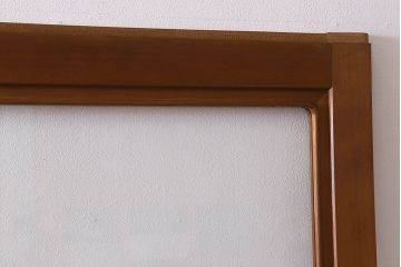 和製アンティーク　腰板ケヤキ材　上品なガラス戸(引き戸、建具)4枚セット