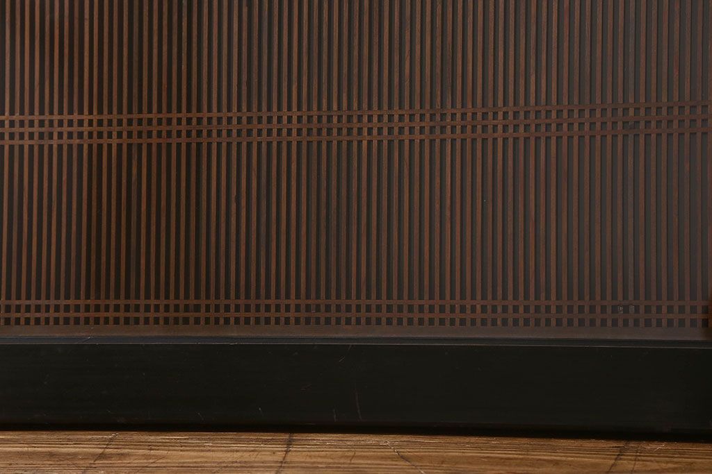 アンティーク雑貨 細かい組子が美しいアンティーク筬欄間(おさらんま、明り取り、明かり取り)