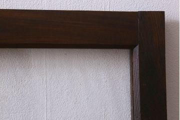 和製アンティーク　ケヤキ材　レトロなガラス戸(引き戸、建具、窓)(R-026251)