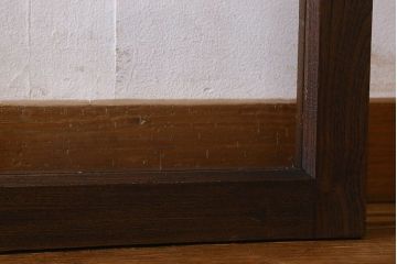 和製アンティーク　ケヤキ材　レトロなガラス戸(引き戸、建具、窓)(R-026251)