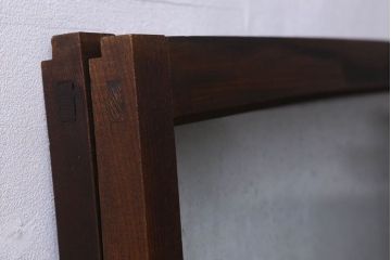 和製アンティーク　ケヤキ材　レトロなガラス戸(引き戸、建具、窓)(R-026251)