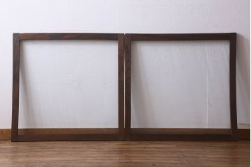 和製アンティーク　ケヤキ材　レトロなガラス戸(引き戸、建具、窓)(R-026251)