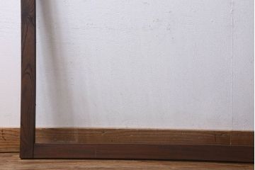 和製アンティーク　ケヤキ材　レトロなガラス戸(引き戸、建具、窓)(R-026251)