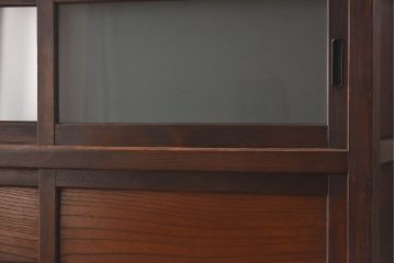 アンティーク家具　和製アンティーク　美しい組子が素敵な収納棚(戸棚、食器棚)