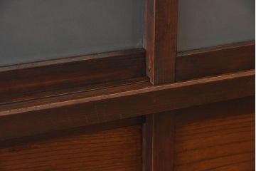 アンティーク家具　和製アンティーク　美しい組子が素敵な収納棚(戸棚、食器棚)