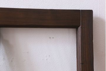 和製アンティーク　古い木のシンプルなガラス戸2枚セット(窓)
