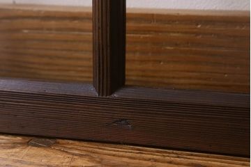 和製アンティーク　古い木のシンプルなガラス戸2枚セット(窓)