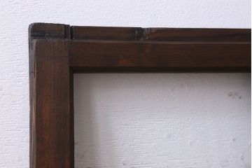 和製アンティーク　古い木のシンプルなガラス戸2枚セット(窓)