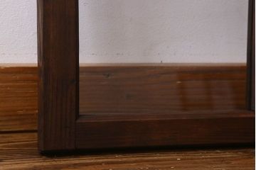 和製アンティーク　古い木のシンプルなガラス戸2枚セット(窓)