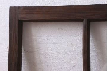 和製アンティーク　古い木のシンプルなガラス戸(窓)