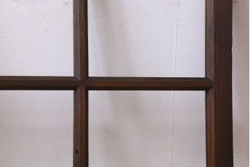 和製アンティーク　古い木のシンプルなガラス戸(窓)