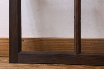 和製アンティーク　古い木のシンプルなガラス戸(窓)