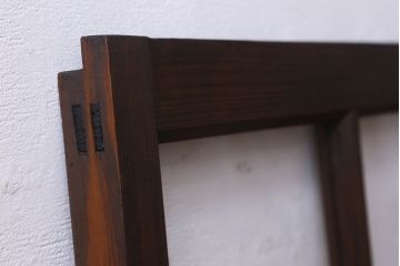 和製アンティーク　古い木のシンプルなガラス戸(窓)