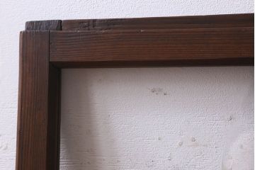 和製アンティーク　古い木のシンプルなガラス戸(窓)