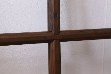 和製アンティーク　古い木のシンプルなガラス戸(窓)