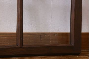 和製アンティーク　古い木のシンプルなガラス戸(窓)