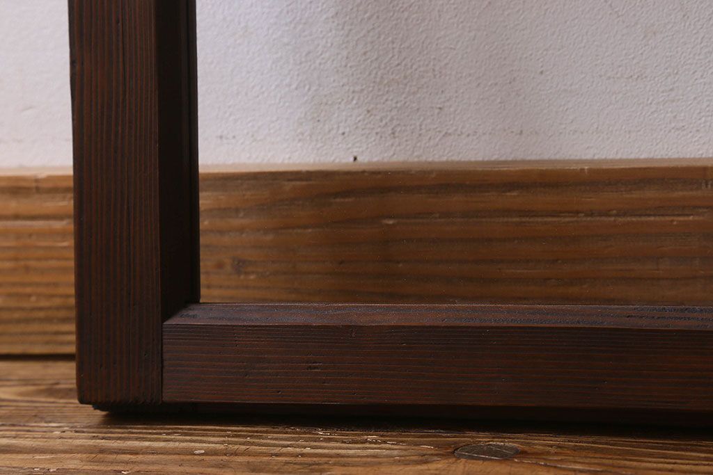 和製アンティーク　古い木のシンプルなガラス戸(窓)