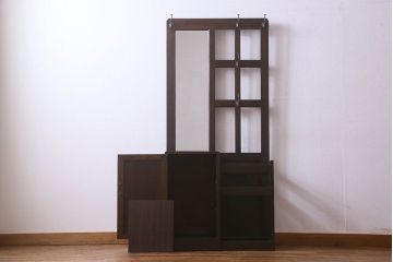 アンティーク雑貨　和製アンティーク　オーク材のシンプルなホールスタンド(傘立て、ハンガー、帽子掛け)